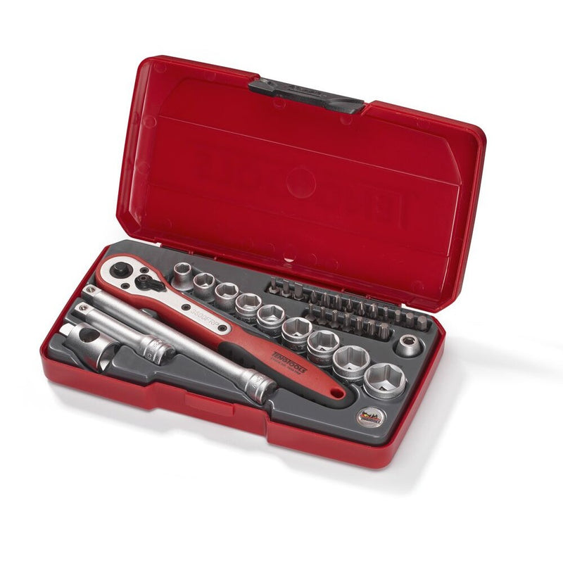 Teng Tools Socket Set 34 Pieces 3/8" Drive Metric