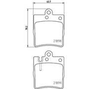 DON Rear Brake Pad Set PCP1075