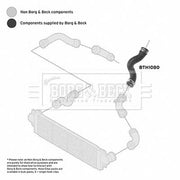 Borg & Beck Intercooler Turbo Charge Air Hose Lower BTH1080