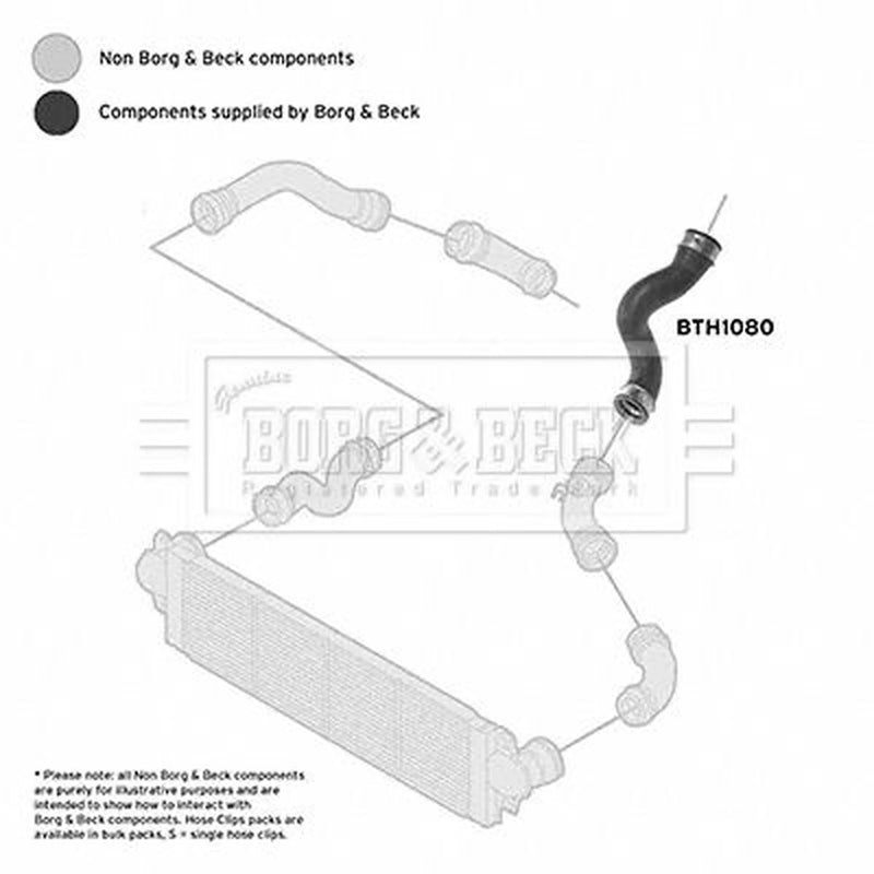 Borg & Beck Intercooler Turbo Charge Air Hose Lower BTH1080