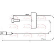 Apec Handbrake Cable Centre CAB1495