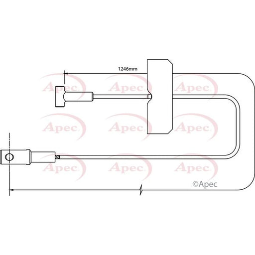 Apec Handbrake Cable Centre CAB1495