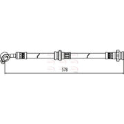 Apec Brake Hydraulic Hose Line Front Left HOS4050