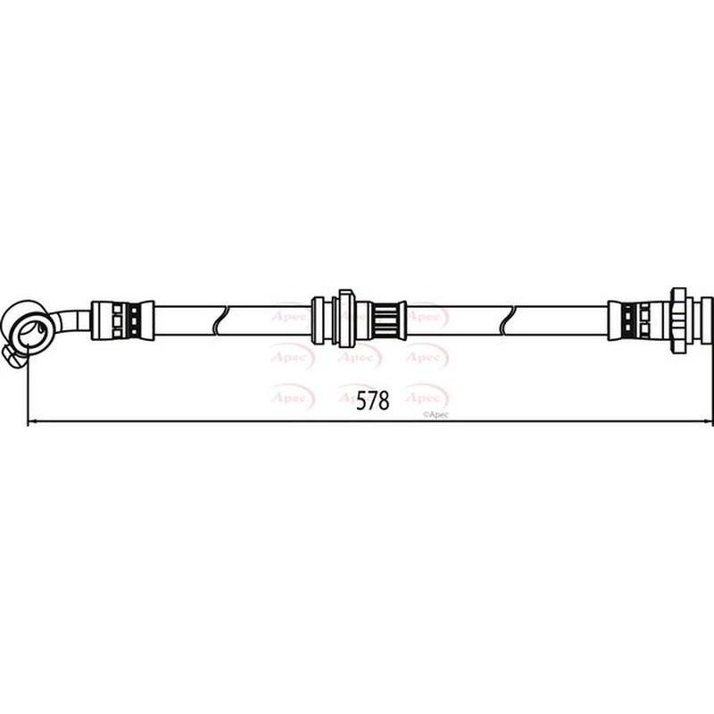 Apec Brake Hydraulic Hose Line Front Left HOS4050