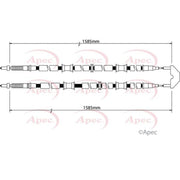Apec Handbrake Cable Left Rear CAB1455