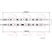 Apec Handbrake Cable Left Rear CAB1455