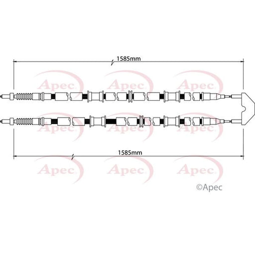 Apec Handbrake Cable Left Rear CAB1455