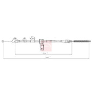 Apec Handbrake Cable Right Rear CAB1838