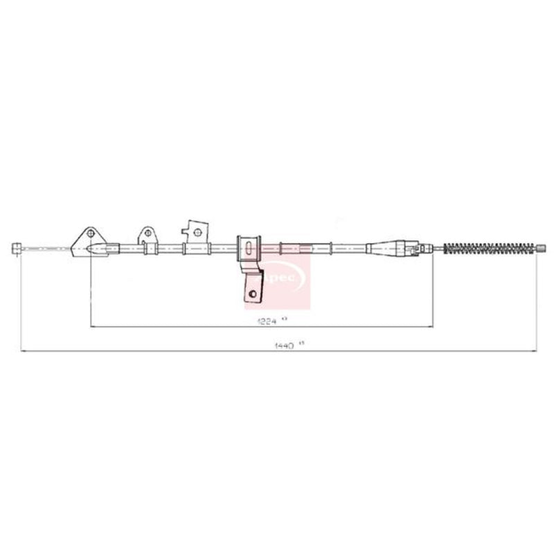 Apec Handbrake Cable Right Rear CAB1838