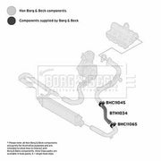 Borg & Beck Intercooler Turbo Charge Air Hose Lower BTH1034