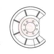 Apec Brake Disc Splash Guard Rear ASG1096