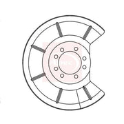 Apec Brake Disc Splash Guard Rear ASG1096