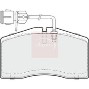 Apec Front Brake Pad Set PAD1296