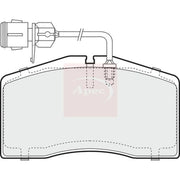 Apec Front Brake Pad Set PAD1296