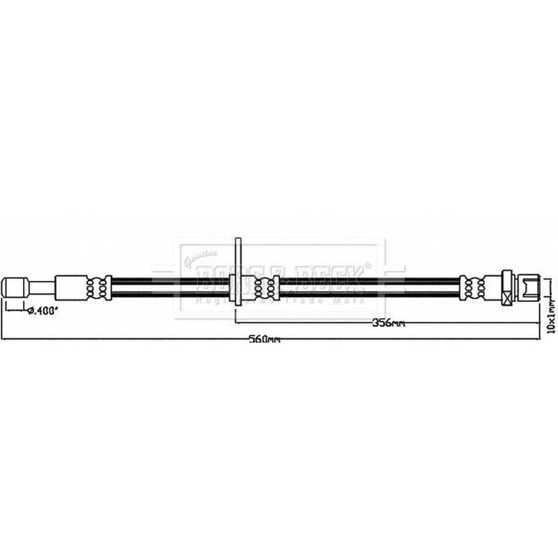 Borg & Beck Brake Hydraulic Hose Line Front Left BBH8219