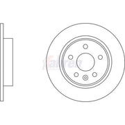Fahren 2 x Solid Rear Brake Discs FBD6838