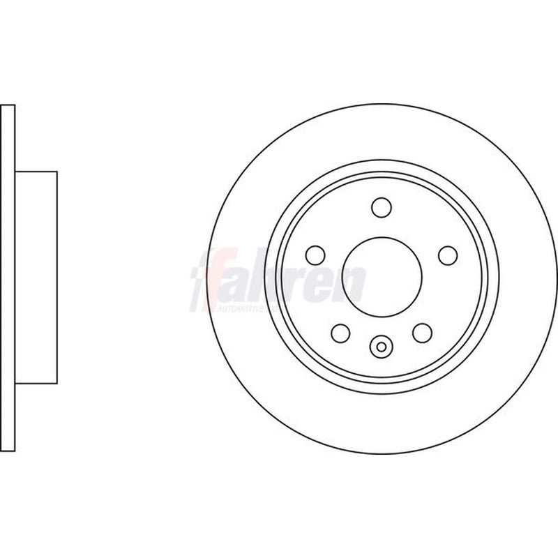 Fahren 2 x Solid Rear Brake Discs FBD6838