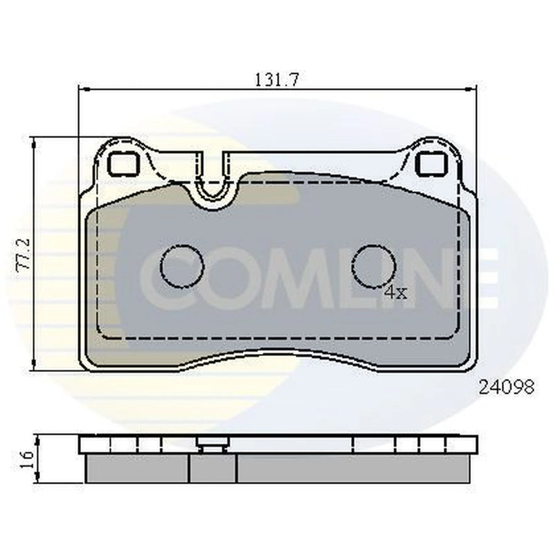Comline 4 x Front Brake Pad Set CBP01626