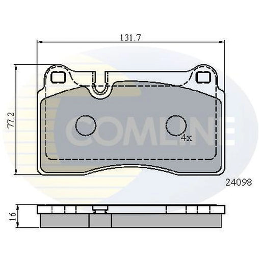Comline 4 x Front Brake Pad Set CBP01626