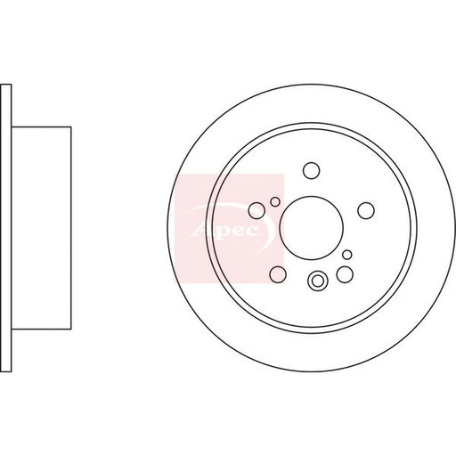 Apec 2 x Solid Rear Brake Discs DSK2581