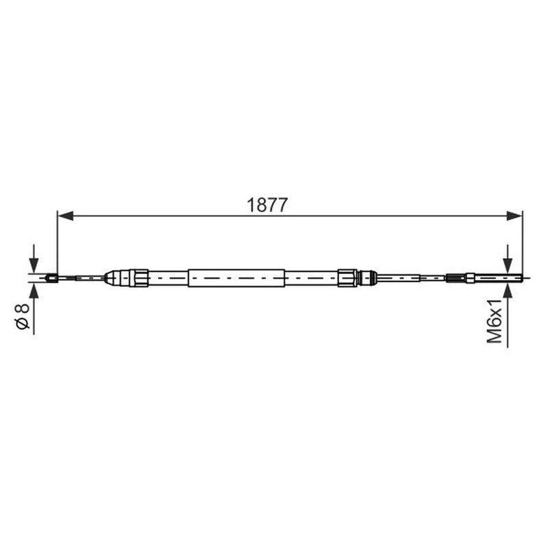 Bosch Handbrake Cable Right Rear 1 987 477 694