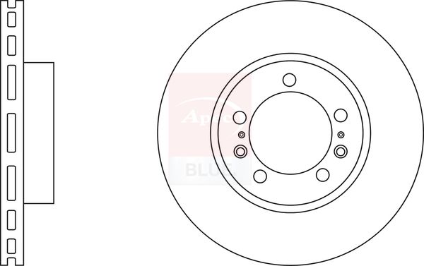 Apec 2 x Brake Disc Set Vented