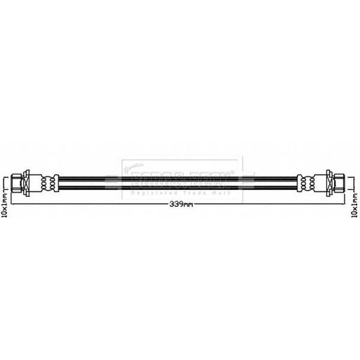 Borg & Beck Brake Hydraulic Hose Line Rear BBH8266