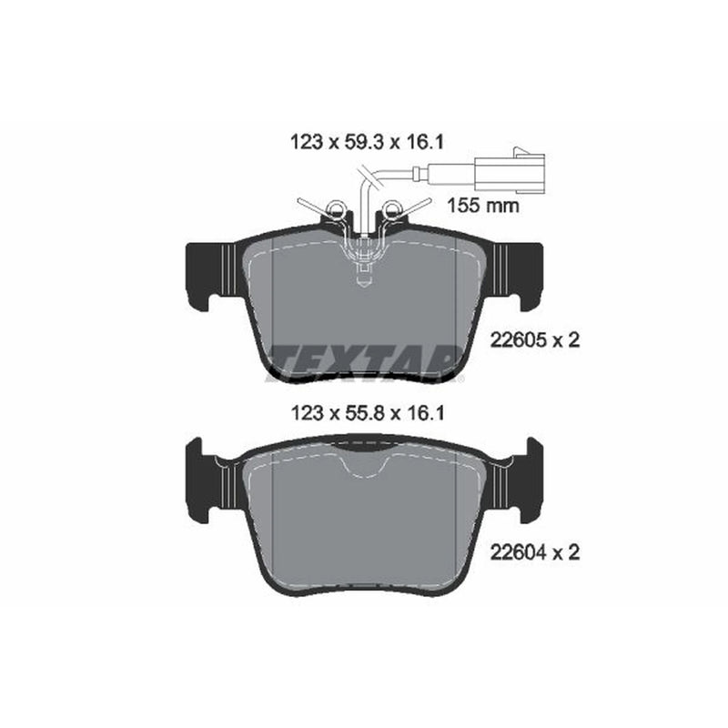Textar Rear Brake Pad Set 2260501