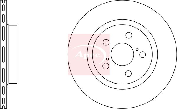Apec 2 x Brake Disc Set Vented