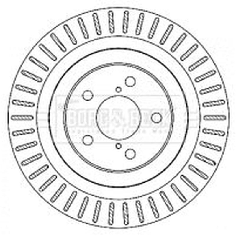 Borg & Beck 2 x Vented Rear Brake Discs BBD4475