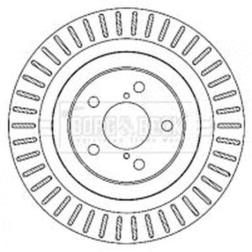 Borg & Beck 2 x Vented Rear Brake Discs BBD4475