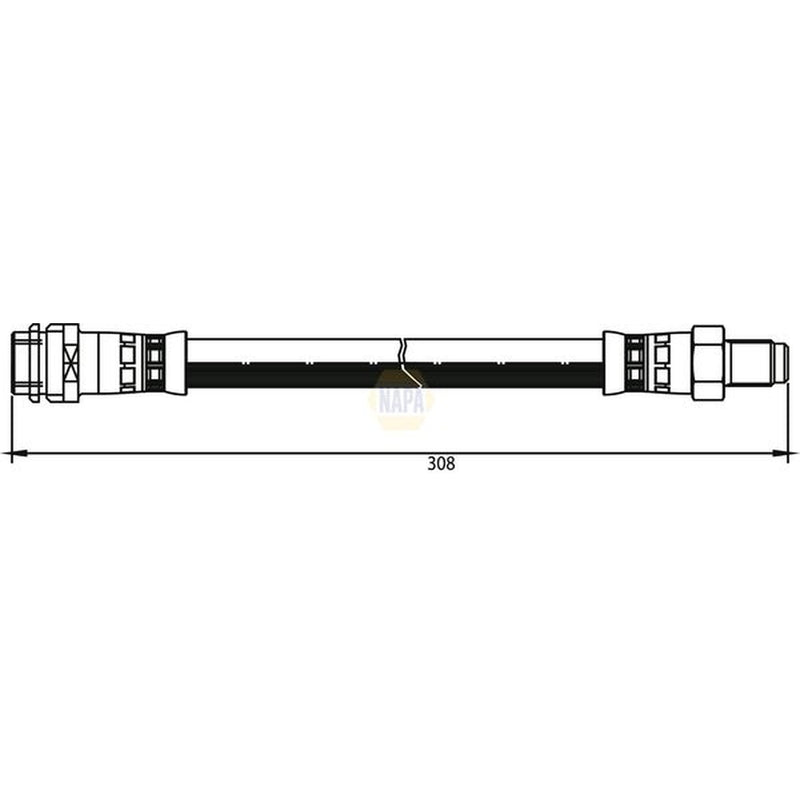 NAPA Brake Hydraulic Hose Line Rear NBH1022