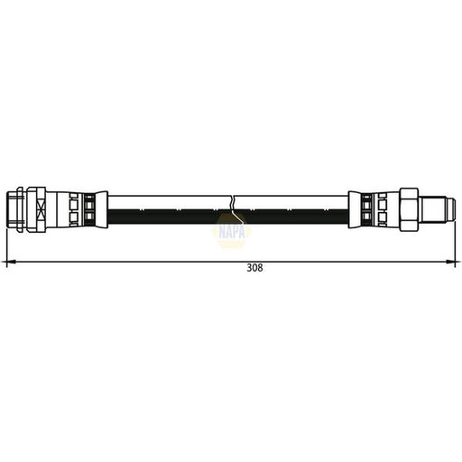 NAPA Brake Hydraulic Hose Line Rear NBH1022