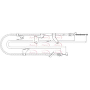 Apec Handbrake Cable Left Rear CAB1781