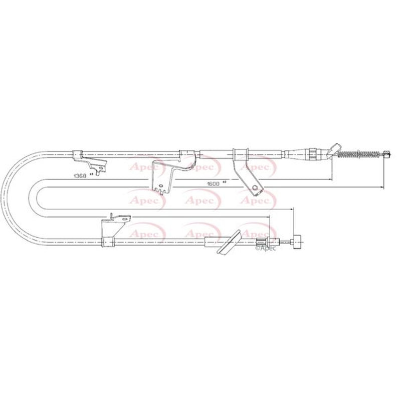 Apec Handbrake Cable Left Rear CAB1781