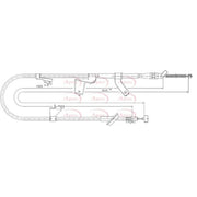 Apec Handbrake Cable Left Rear CAB1781