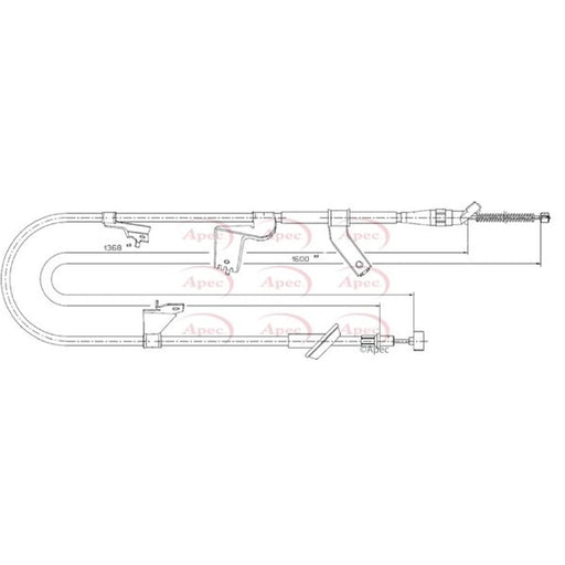 Apec Handbrake Cable Left Rear CAB1781