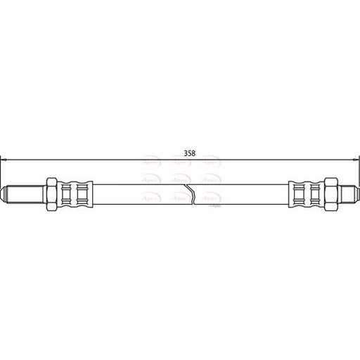 Apec Brake Hydraulic Hose Line Rear HOS3262