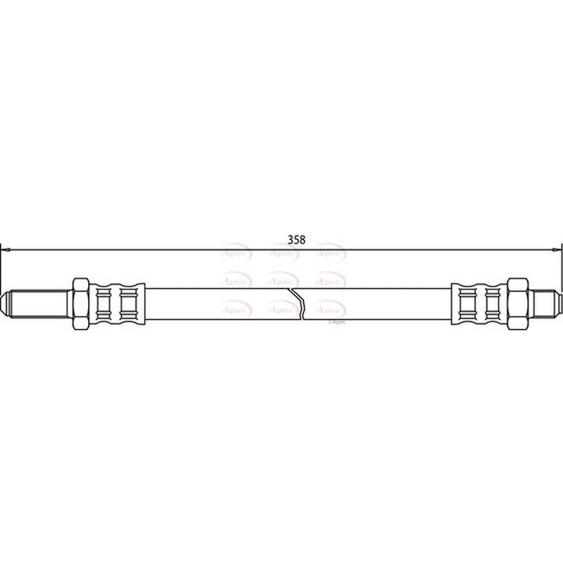 Apec Brake Hydraulic Hose Line Rear HOS3262