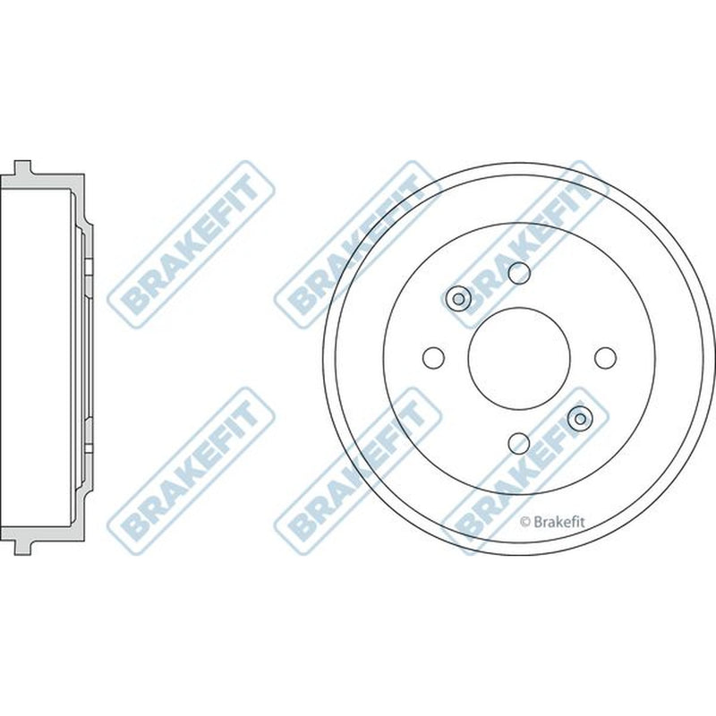 Apec Brake Drum Assembly Rear BDR9050