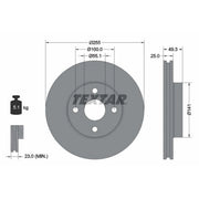 Textar 2 x Internally Vented Front Brake Discs 92125803