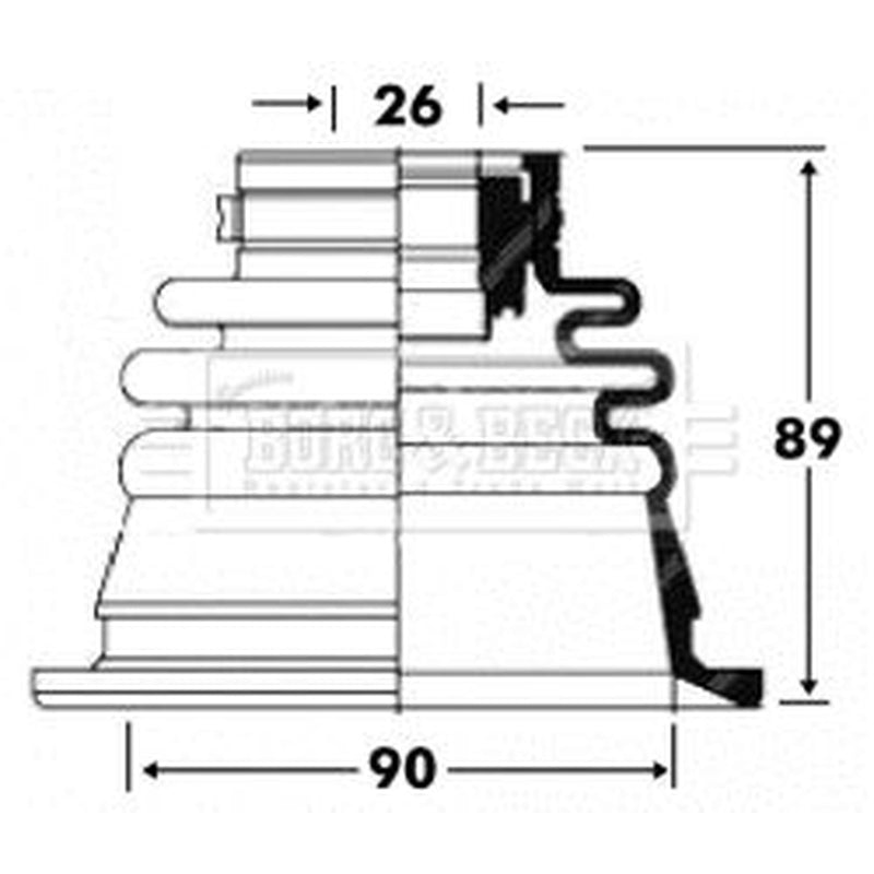 Borg & Beck Drive Shaft Bellow Kit Front Left BCB2848