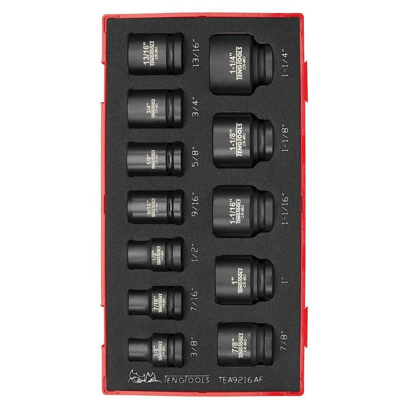 Teng Tools Impact Socket Set 1/2" Drive 16 Pieces