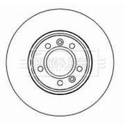 Borg & Beck 2 x Vented Front Brake Discs BBD4443