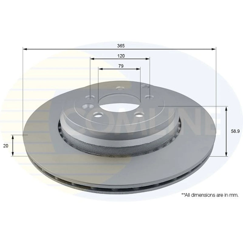 Comline 2 x Rear Brake Discs ADC1281V
