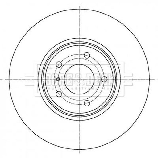 Borg & Beck 2 x Vented Front Brake Discs BBD6091S