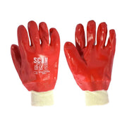 Scan PVC Knitwrist Gloves - L (Size 9) - 5002
