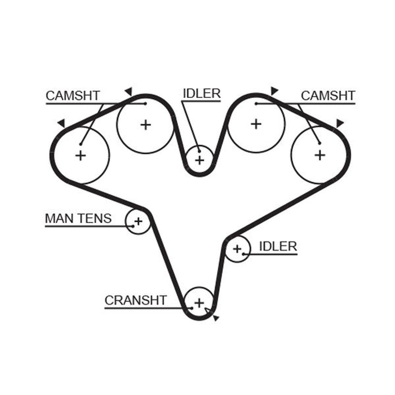 Gates Timing Belt Cambelt 228 Teeth T251RB