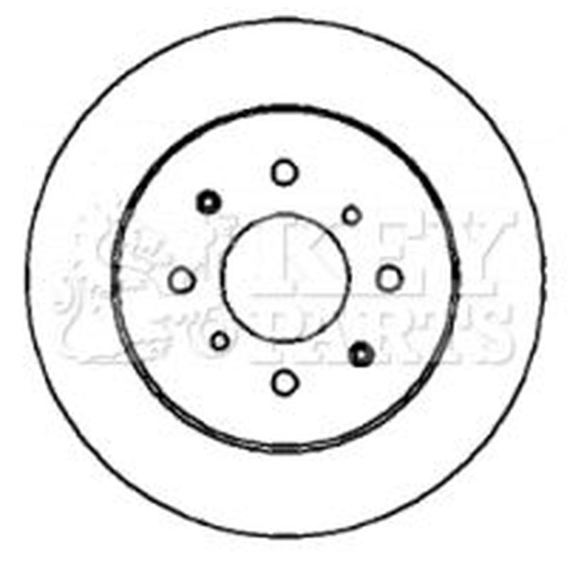 Key Parts 2 x Solid Rear Brake Discs KBD4398