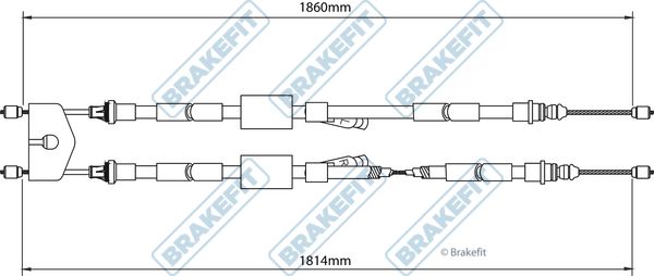 Apec Handbrake Cable Left Rear fits Ford Focus C-Max 2003-2007 1.6 1.8 2.0